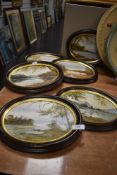 Six original framed oil on board paintings,signed Kate Holland, possibly of Lake District interest.