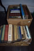 Two boxes of books including home management, vintage bee keeping,Home farming and more.