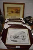 A set of prints or country life and public house interest also included are a set of Joseph