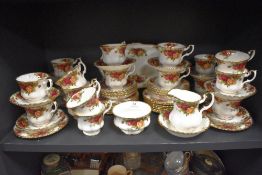 A good amount of Royal Albert old country roses, including cups and saucers, sugar basin,jug and