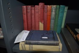 A selection of volumes and text books including CAPT W.E.Johns Biggles