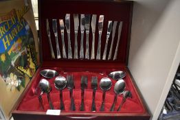 A canteen of Stainless steel cutlery.