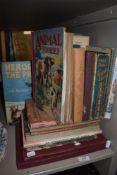 A selection of vintage children annuals and library books