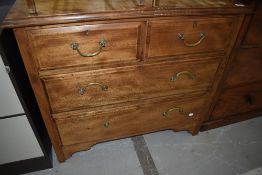 A stripped mahogany chest of two over two drawers