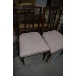 A pair of Edwardian salon chairs