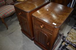 A pair of art deco bedside cabinets