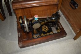 A traditional sewing machine