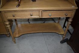 A yellow pine wash or hall stand