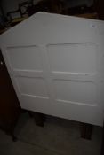 A pair of painted panel style headboards