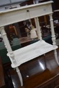 A painted side table in the Victorian style