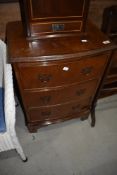 A reprouction Regency style three drawer bedside or similar chest