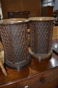 A pair of vintage speakers of cylindrical form , Pioneer model CS-05