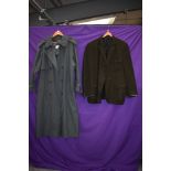 A gents 1960s Aquascutum overcoat with three pockets to front in dark green and a classic styled