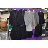 Eight gents vintage dinner jackets and tailcoats, 1930s to 1960s including Burton and Burleigh,