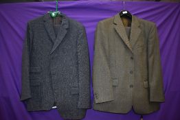 A gents 1960s blue fine worsted Dunn and co suit and a more modern James Barry jacket and a set of