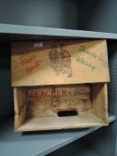 A vintage advertising box for Teachers Whisky