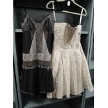 Two ladies evening dress including lace worked
