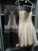 Two ladies evening dress including lace worked