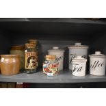 A selection of kitchen and baking storage jars