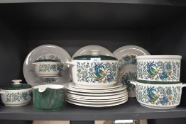 A part dinner service by Royal Doulton in the Everglades design