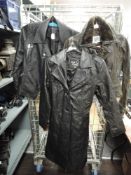 Three modern ladies leather jackets including Warehouse and Bay