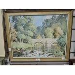 An oil painting on board I Christopherson River Dee signed and attributed verso 34 x 44cm plus