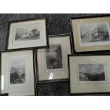 A selection of late Victorian aquatinted prints
