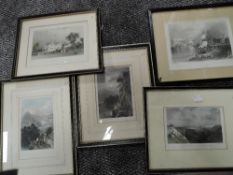 A selection of late Victorian aquatinted prints