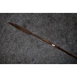 An ethnic tribal hunting spear with bamboo shaft possibly African