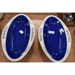 A pair of advertising dishes for Martell cognac brandy