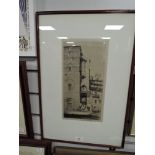 An etching, artist proof, after Samuel Chamberlain, In Sienna Italy, signed and attributed verso,