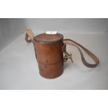 A set of hunters stirrup cups in a leather case marked Superior Warrented