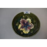 A vintage Moorcroft Hibiscus footed bowl,around 1950s.