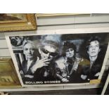 A large Rolling Stones poster 2003 with ticket - measures 100 x 70 cm