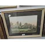 A watercolour, Eveline Sargent, landscape, signed, 20 x 30cm, plus frame and glazed