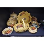 A selection of ceramics including Aynsley Orchard Gold