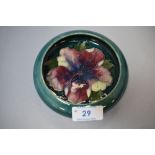 A vintage Moorcroft Hibiscus dish having lipped edge, around 1950s.