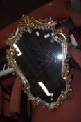 A late 20th century Rococo style wall mirror