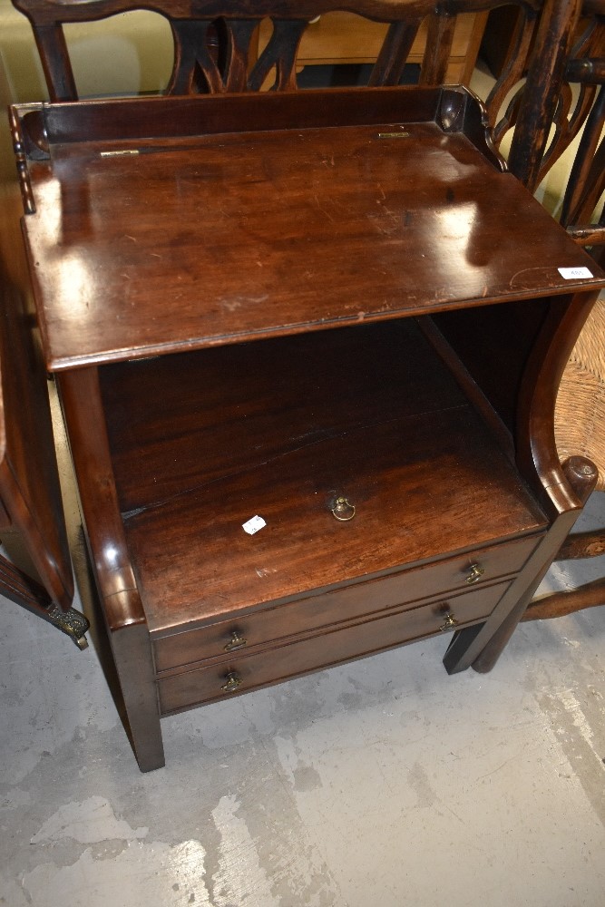 A 19th Century mahogany step/box commode