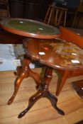 Two reproduction wine tables (not a pair)