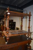 A Victorian inlaid two tier side table/whatnot