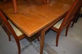 A 1970's vintage, dining table with drawer leaves, w 152