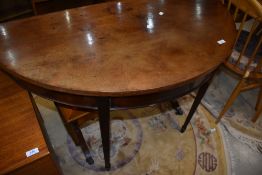 A 19th Century mahogany D end style side table, width approx. 121cm