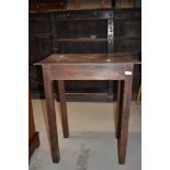 An early 20th century stained frame occasional table having rectangular top