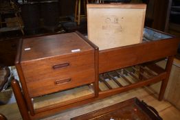 A vintage model 36 entry chest with planter, by Arne Wahl Iverson, stamped on underside of bottom