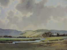 A watercolour, E J W Prior, Bela landscape, signed, 18 x 27cm, plus frame and glazed