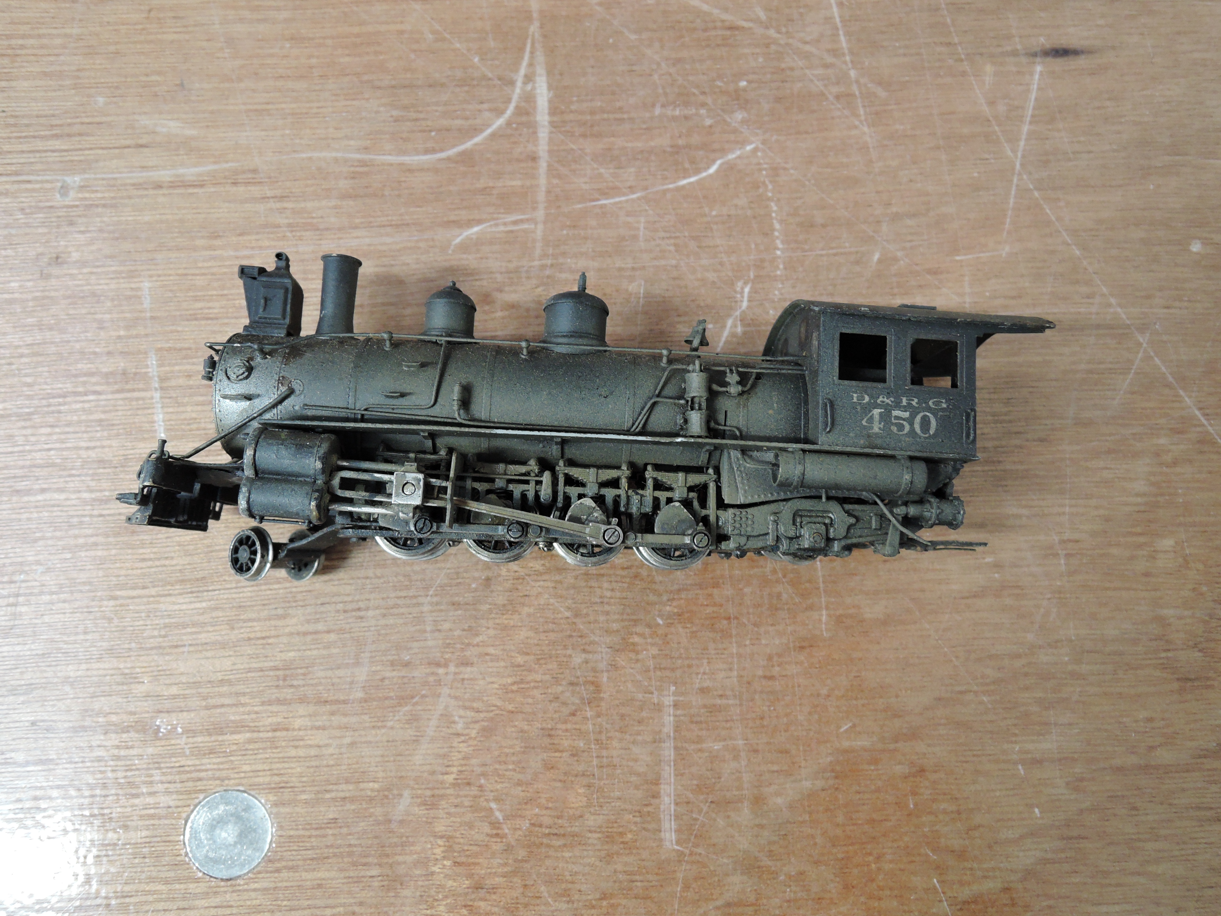 A Westside Model Company American Brass HO scale D & RGW Mikado class K-27 Compound 2-8-2 Loco & - Image 6 of 6