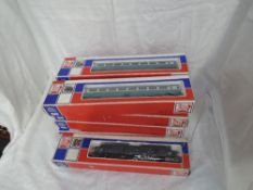 A Jouef 00 gauge Diesel Locomotive, boxed 8912 with eight Jouef 00 gauge carriages 5751, 5752 & 5753