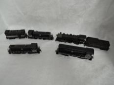 A Atlas HO scale ATSF Loco & Tender 2334 and two Atlas & Walthers HO scale ATSF Locomotives along