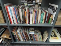 Two shelves of Railway related volumes including Steam, Southern, Great Central, LMS, Model